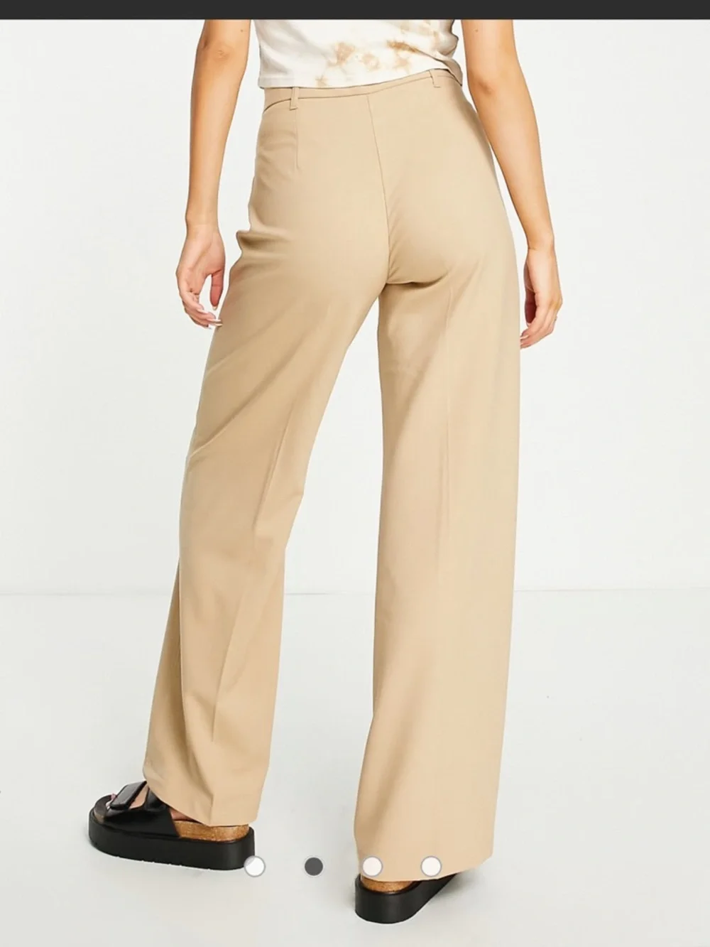 Zara Wide Leg Camel Trousers